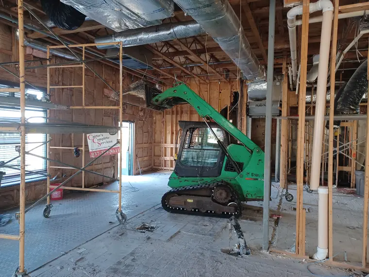 Demolition work by Team Freeman Turf Care in Dayton, Ohio