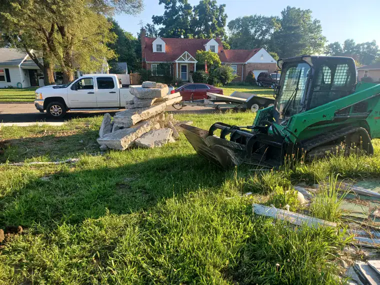 Demolition work by Team Freeman Turf Care in Dayton, Ohio