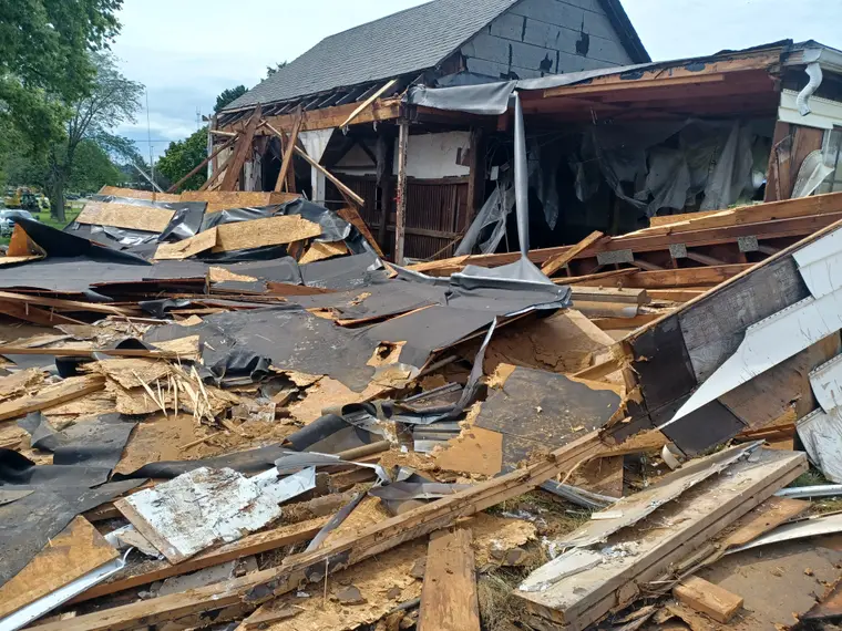 Tear-down cleared to the pile