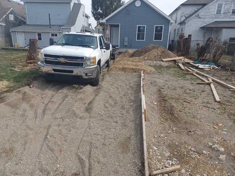 Concrete work by Team Freeman Turf Care in Dayton, Ohio