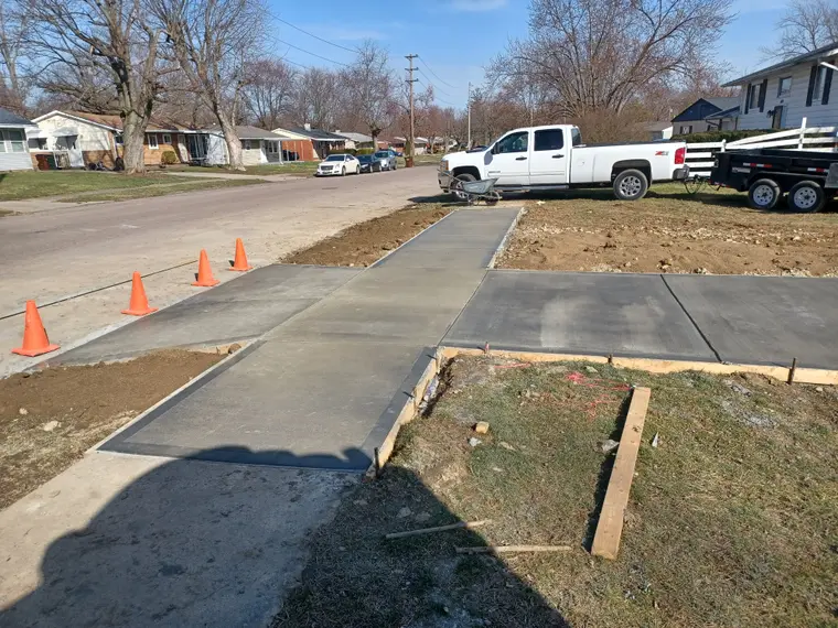 Concrete work by Team Freeman Turf Care in Dayton, Ohio