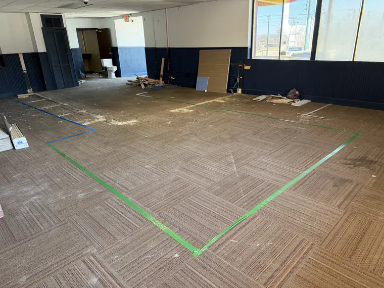 Retail build-out in progress